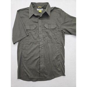 First Tactical Mens V2 Medium Olive Green Short Sleeve Button Up Shirt